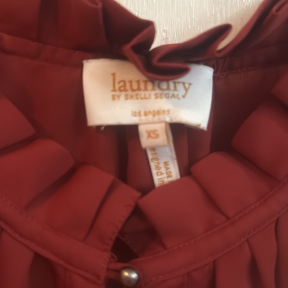 Laundry by Shelli Segal Burgundy Tank Blouse | XS - Picture 3 of 4